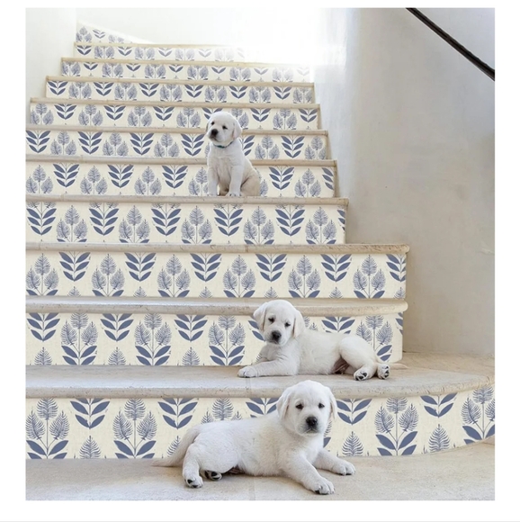 Blue Leaf Pattern Wall Art - Picture 3 of 8